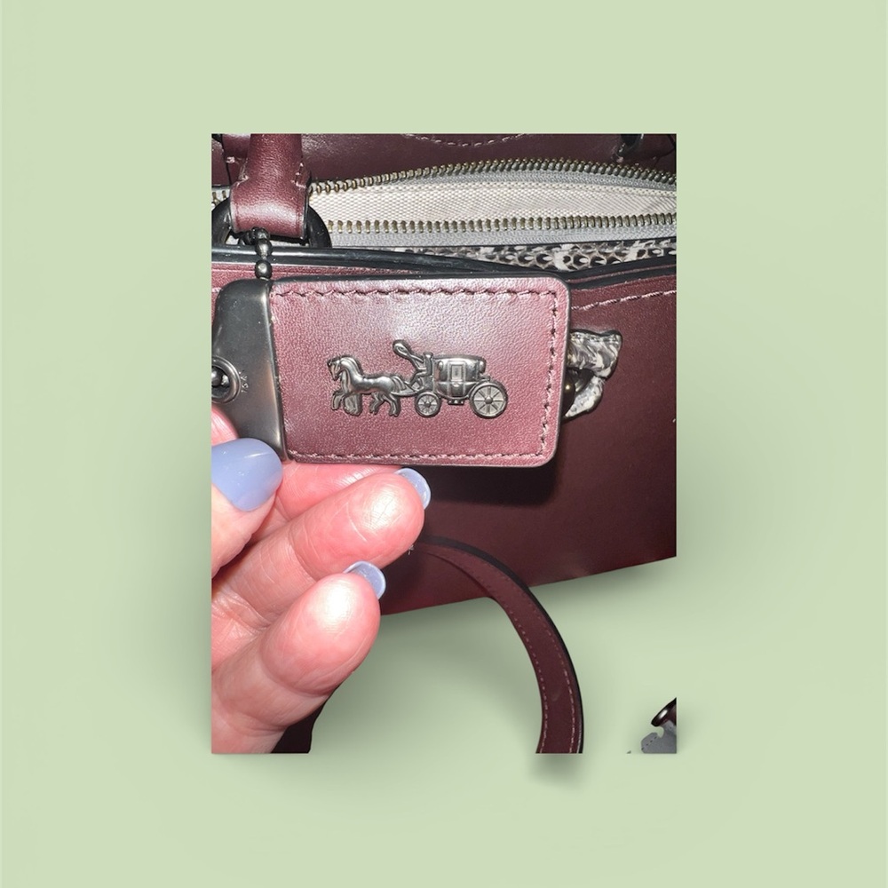 Coach Leather Satchel in Oxblood - Picture 3 of 15